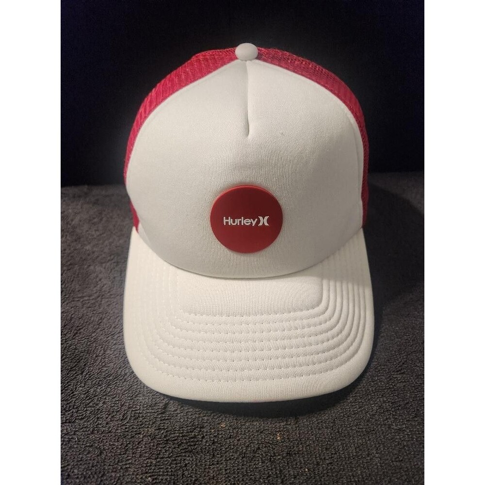 Hurley Foam White on Red Trucker Snapback Hat